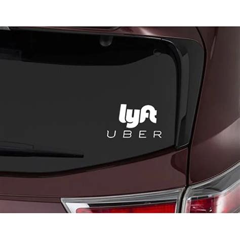 2Pcs LYFT UBER Vinyl Decal window sticker Sign Logo Rideshare Lift Car stickers8" x 5.5"-in ...