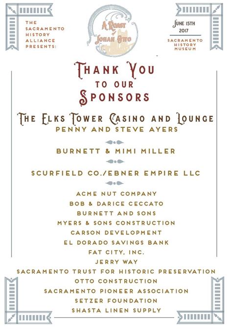 Sponsor Thank You Image – Sacramento History Museum