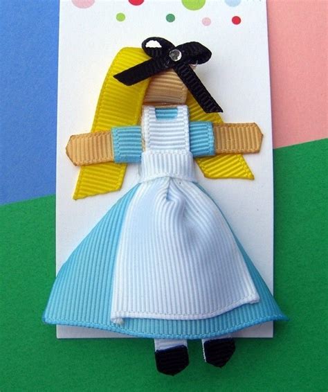 Items similar to Alice in Wonderland Ribbon Sculpture Hair Clip on Etsy