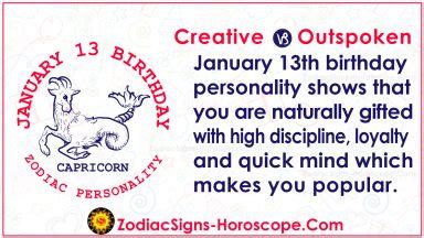 January 13 Zodiac – Accurate Birthday Personality Horoscope | ZSH