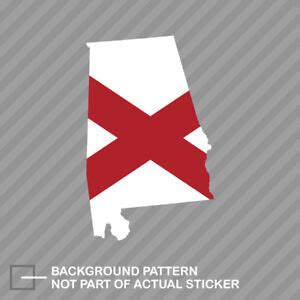 Alabama State Shaped Flag Sticker Decal Vinyl AL | eBay