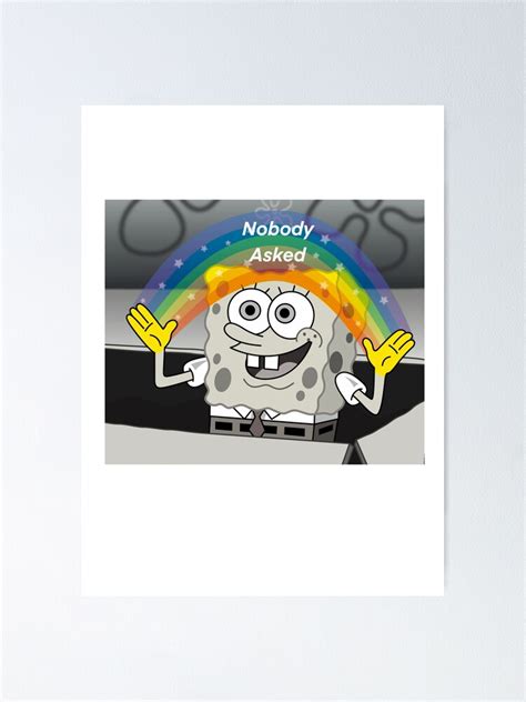 "Spongebob rainbow meme" Poster for Sale by MissEmoHat | Redbubble