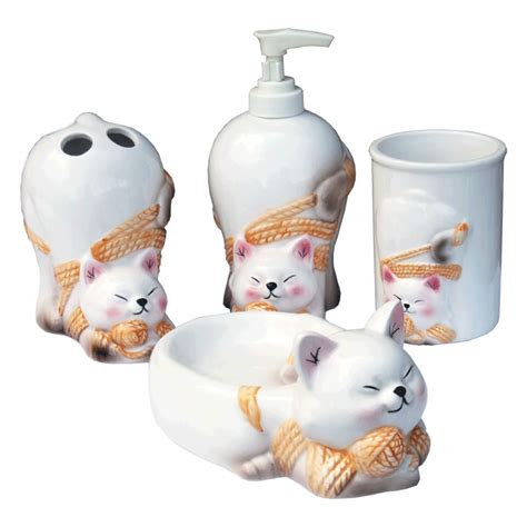 Blinky - the Cat, Bath Set of 4 - eShoppingTown