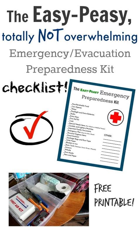 Emergency/Evacuation Preparedness Kit Free Printable Checklist! - The ...