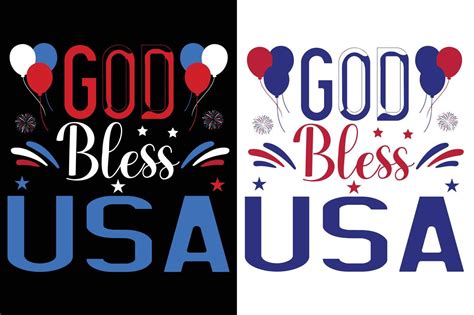 god bless USA quotes t shirt 4th of July t shirt design 23193519 Vector Art at Vecteezy