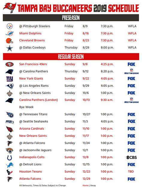 Tampa Bay Buccaneers Schedule 2025 To 2025 Home Games - Codie Jennie