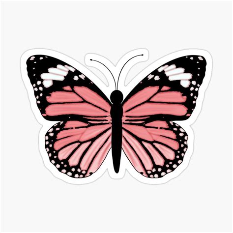 Pink Butterfly *aesthetic* Stickers | Aesthetic Stickers, Cool Stickers 8B2