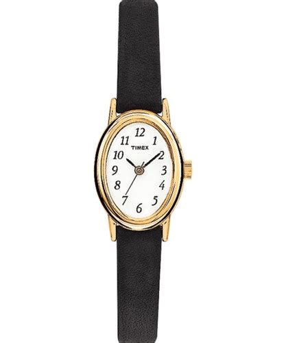 Timex Women's Cavatina Leather Strap Watch - Black/Gold-Tone (T219129J) 48148219120 | eBay