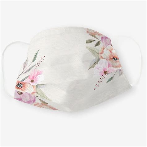 Mascarilla De Tela Patrón floral Bonito rosa y blanco | Zazzle.com Easy ...