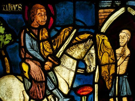 Middle Ages Stained Glass Portrait of an Armed Knight and … | Flickr