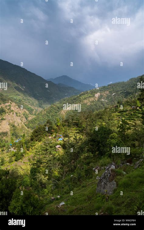 Valley of ghar khola river hi-res stock photography and images - Alamy