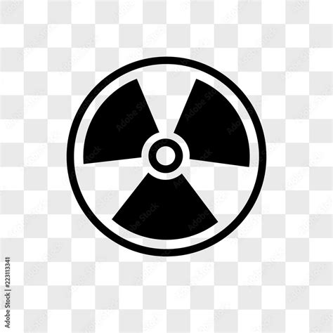 Radioactive vector icon isolated on transparent background, Radioactive ...