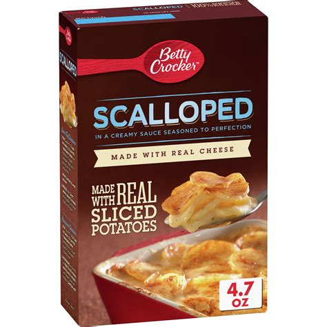 Betty Crocker Scalloped Potatoes, Made with Real Cheese, 4.7 oz ...