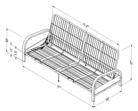 Mainstays Black Metal Arm Futon assembly Instructions | AdinaPorter