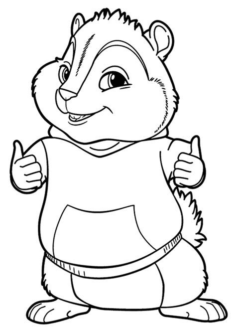 Theodore - Alvin and the Chipmunks Coloring Page - Free Printable Coloring Pages