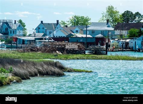 Smith Island Ferry Trip - Entering Harbor at Ewell Stock Photo - Alamy