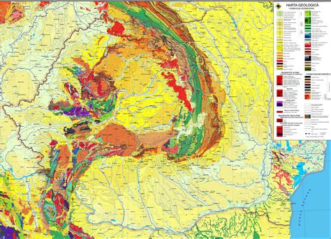 Geological map of Romania at 1:200.000 scale