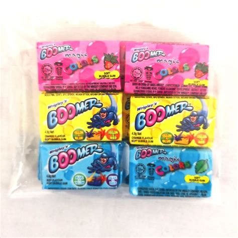 Wrigleys Boomer Chewing Gum Magic Colors Assorted Flavour Soft Bubble Gum Childhood Snack Jajan ...