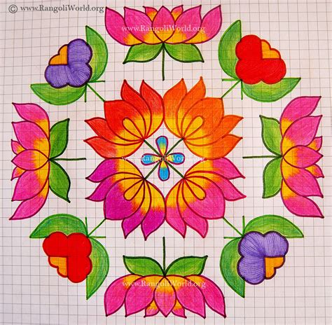 Lotus flower kolam may13