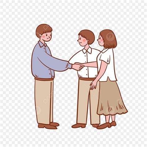 People Shaking Hands PNG Image, Cartoon Vector Free Business People ...