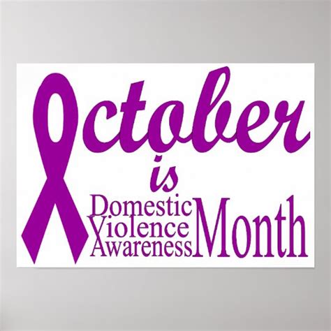 Domestic Violence Awareness Month Poster | Zazzle.com