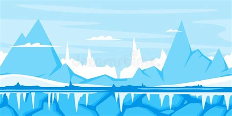 Winter Mountain Game Background Stock Vector - Illustration of assets, panorama: 49998178