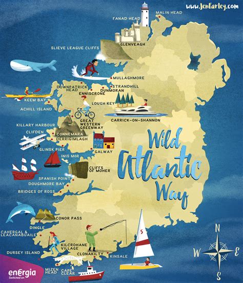 Wild Atlantic Way Map | Jennifer Farley Illustration, Maps. Design