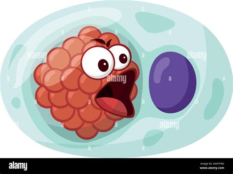 Vector illustration of a Chlamydia Pneumoniae bacteria in cartoon style ...