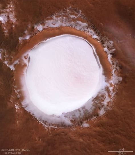 This Crater on Mars Traps the Cold, and Remains Filled With Ice, All Year Round - Universe Today