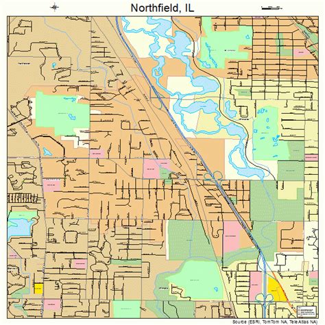 Northfield Illinois Street Map 1753663