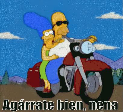 Homero Y Marge En La Moto GIF - Motero Motera Pareja - Discover & Share GIFs Mejor Gif, Mario ...