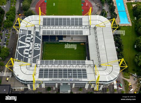 Aerial view, SignalIdunaPark, BVB Stadion Dortmund, football stadium ...