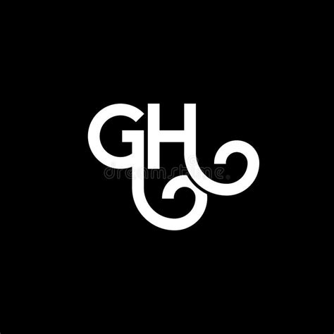 GH Letter Logo Design on Black Background. GH Creative Initials Letter ...