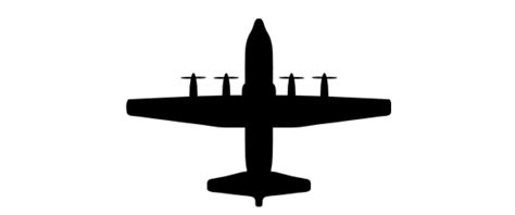 4" us military aircraft silhouette c-130 lockheed hercules decal usa ...