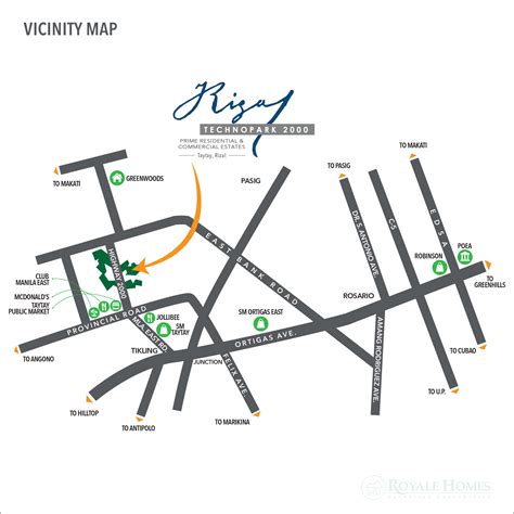 Rizal Technopark vicinity map – Royale Homes Marketing Corp. | Real Estate Marketing Organization