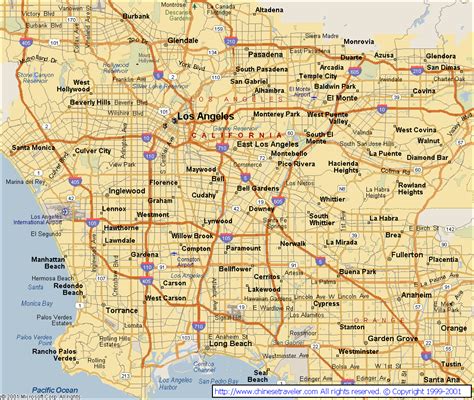 Map Of California Los Angeles Area