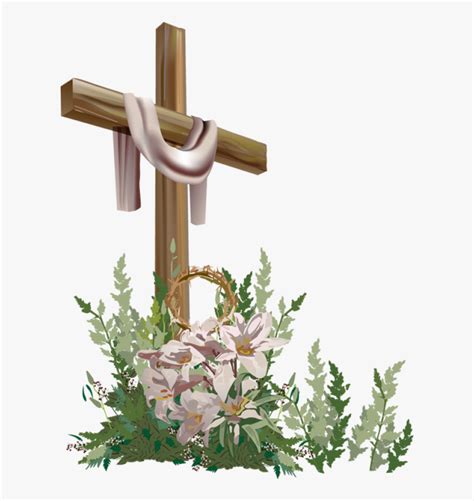 Free Easter Cross Clipart - Religious Easter Clipart, HD Png Download - kindpng