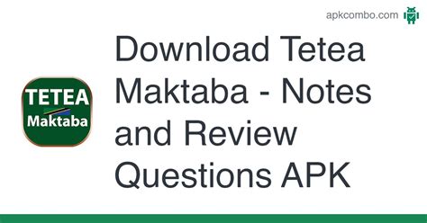 Tetea Maktaba - Notes and Review Questions APK (Android App) - Free ...