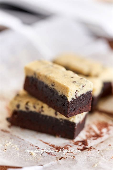 dailydelicious: Cookie dough Brownie