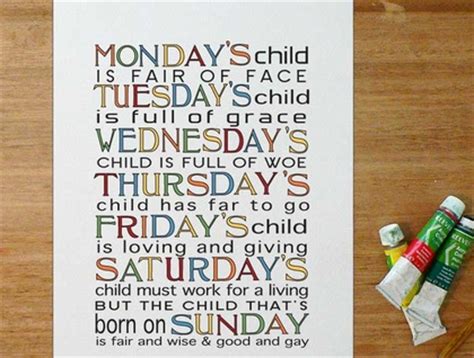 Nursery Art, Monday's child is full of grace | Felt