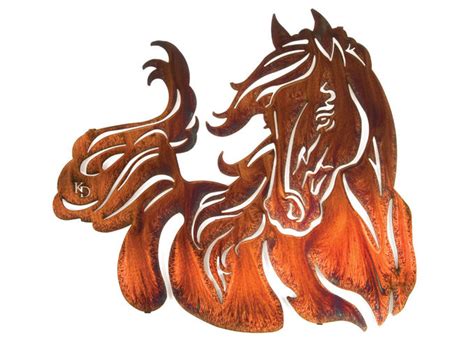 Professional Large Wild Horse Wall Art Metal Sculpture For Home Decoration