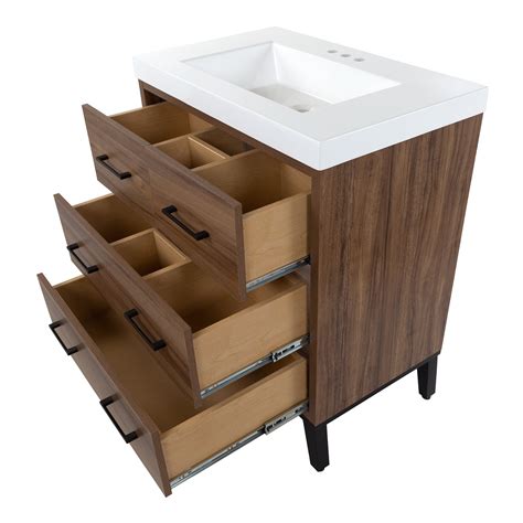 31" 3-Drawer Furniture-Style Bathroom Vanity With Sink Top — Spring ...