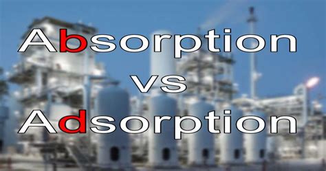 Absorption vs Adsorption - Chemical Engineering World