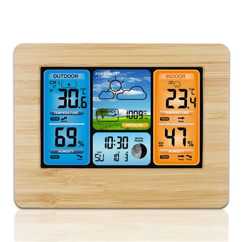 Wireless Weather Station with Color HD Display, LCD Digital Weather ...