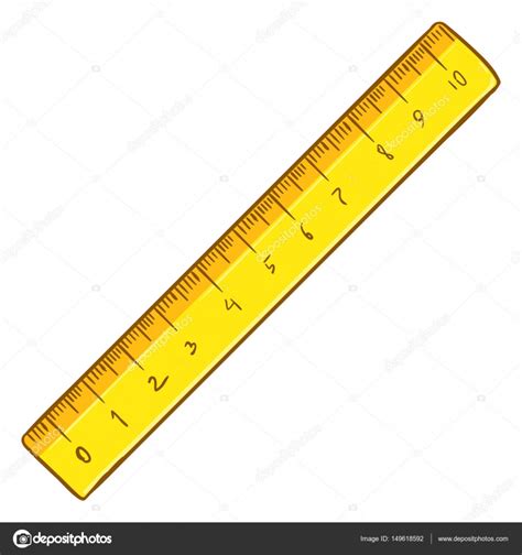 Yellow cartoon ruler Stock Vector Image by ©nikiteev #149618592