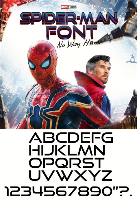 Spider Man No Way Home Font Free Download