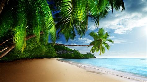 🔥 Free Download Tropical Beach Paradise 4k Ultra Hd Desktop Wallpaper ...