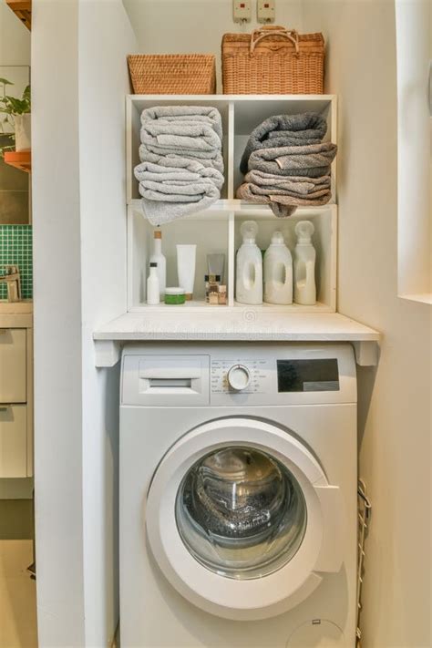 Laundry interior design stock photo. Image of stylish - 238572122