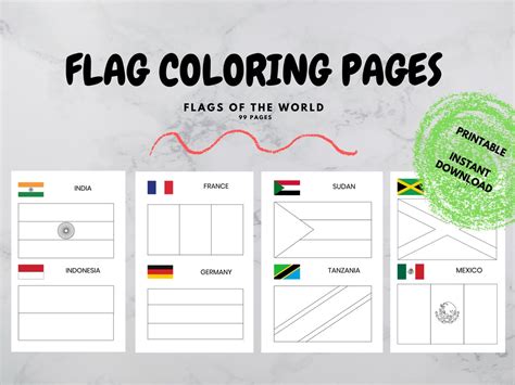 Printable Flags Of The World Coloring Pages Pdf Printable Word Searches ...