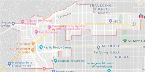 Map Of West Hollywood Boundaries